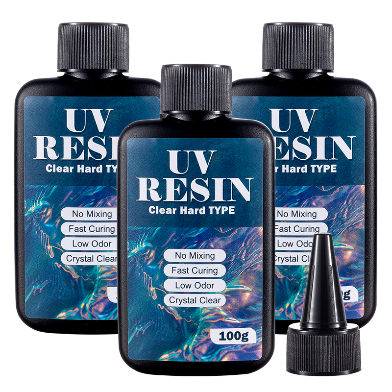 Resin Art Liquid - Żywica UV 100/200/300g, twarda, krystalicznie przezroczysta,