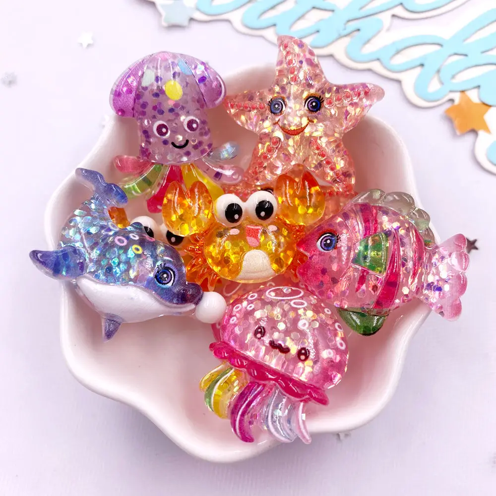 Resin Art Beach - 10 sztuk brokat kolorowe żywica gwiazda