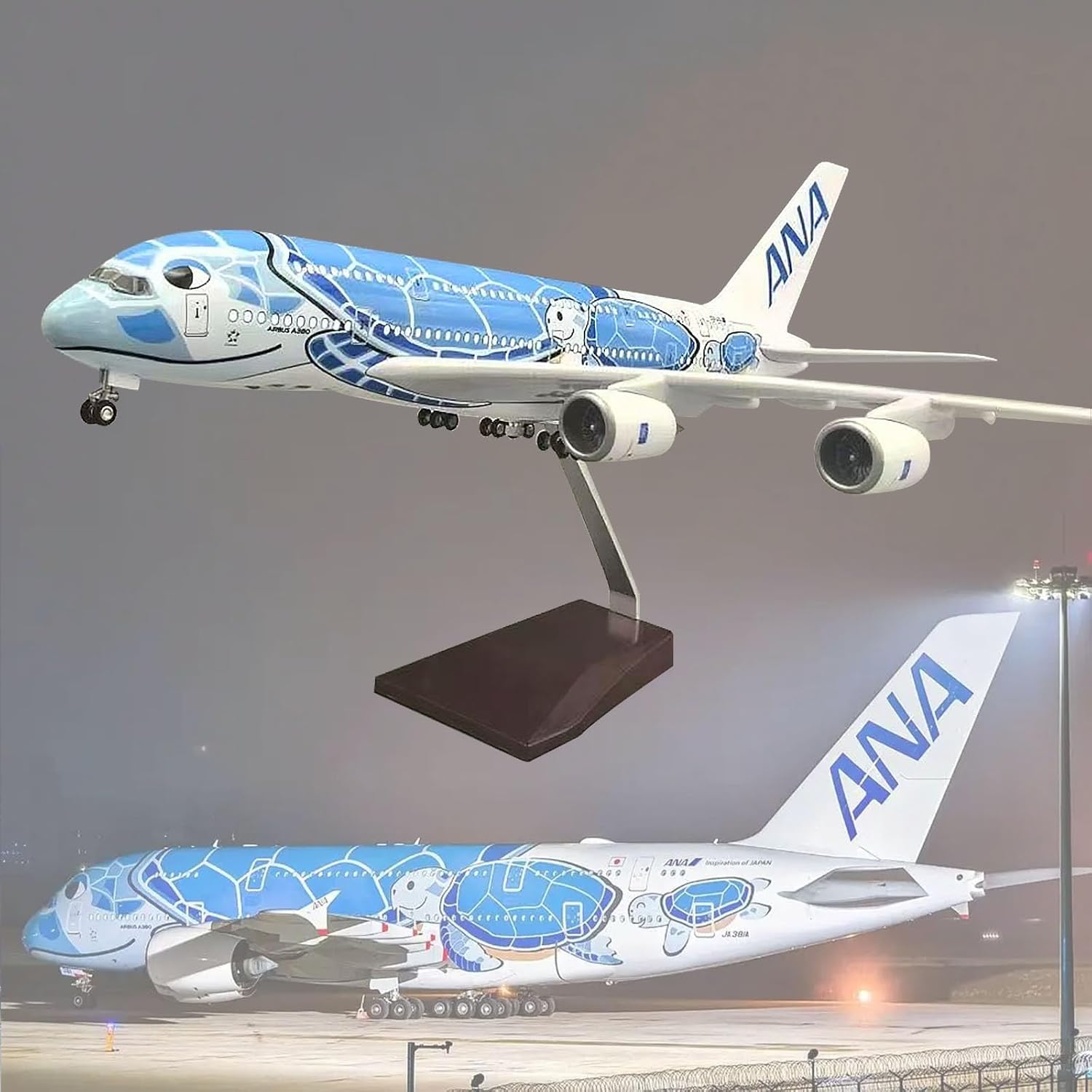 Resin Art Beach - Model samolotu A380 Air Japan Ana