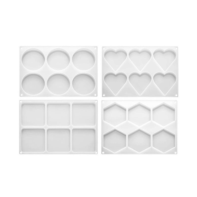 Resin Art Coasters - Formy silikonowe FYBL do żywicy, 4-calowe