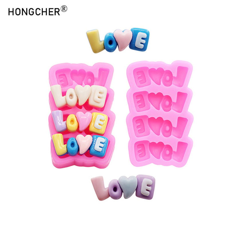 Resin Art Phone Case - Formy silikonowe LOVE Letters do samodzielnego