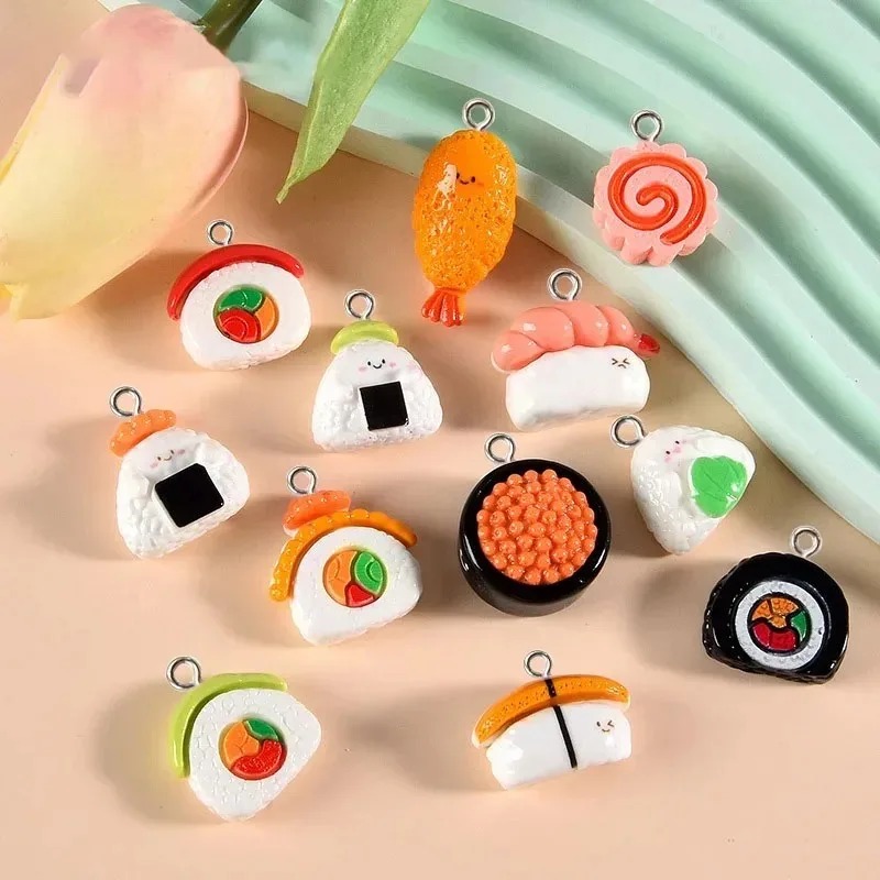 Resin Art Glitter - 10 szt. mini zawieszek z żywicy