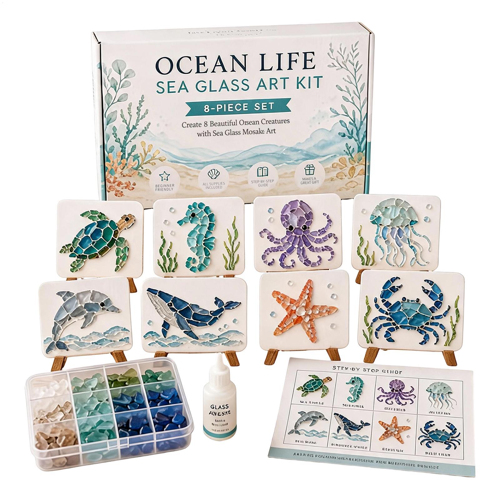 Resin Art Beach - Niedokończony zestaw do samodzielnego wykonania mozaiki