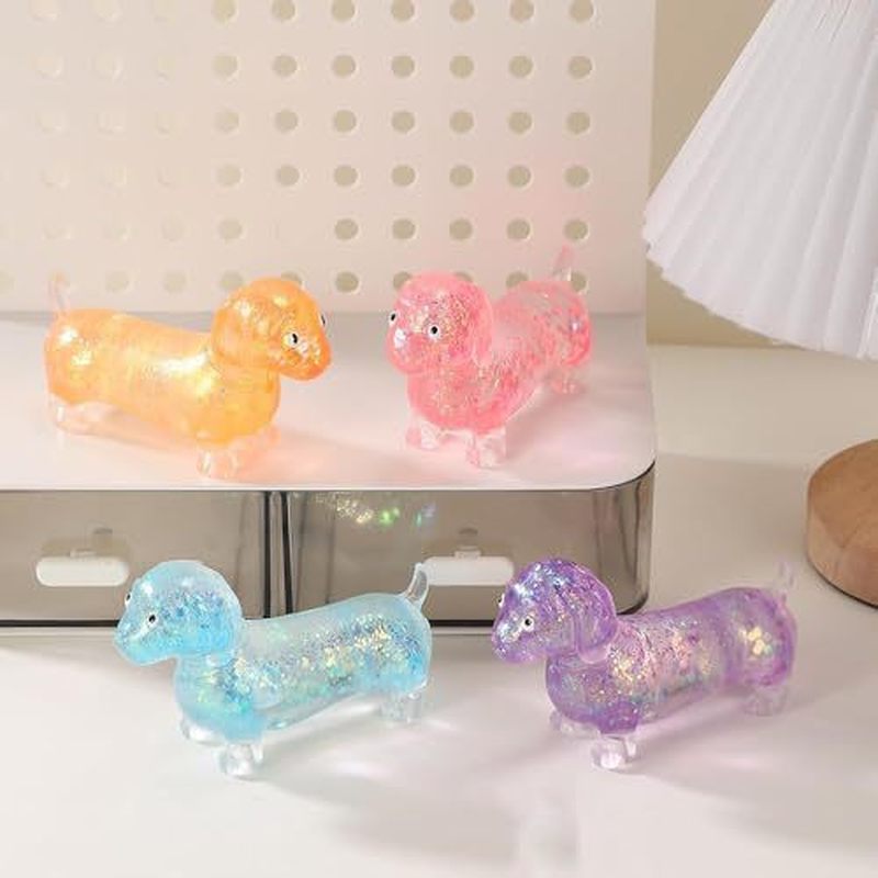 Resin Art Glitter - Błyszczący Jamnik z Brokatem Miękki Elastyczny