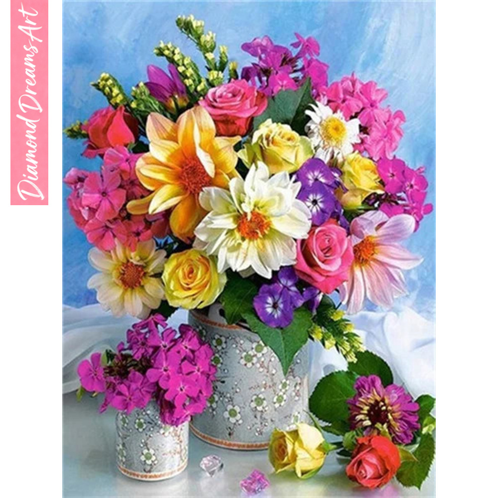 Resin Art Flowers - Pełna Mozaika Diamentowa Kwiat 5D Diamentowa