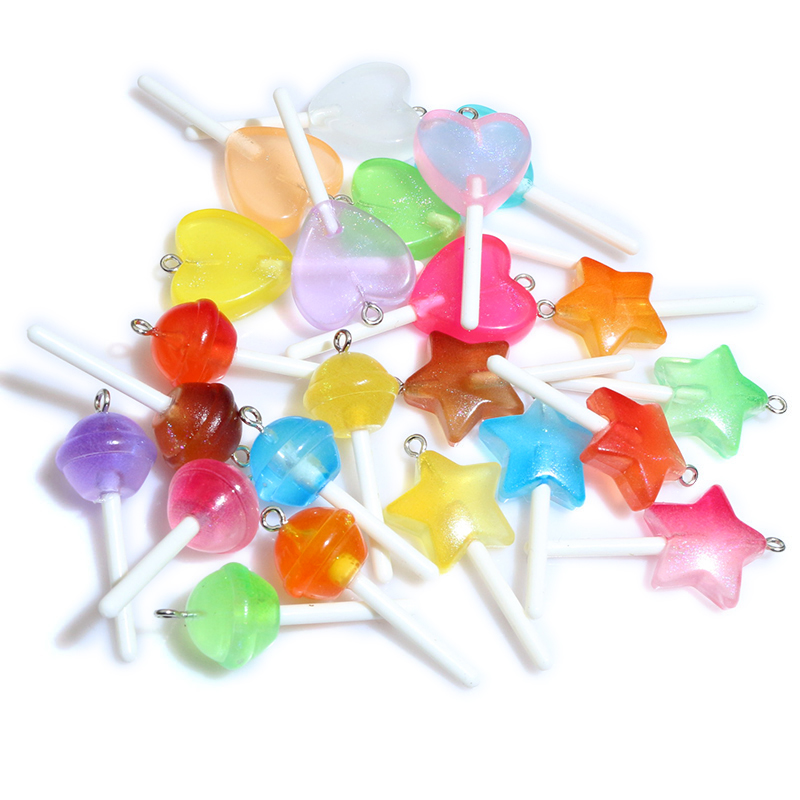 Resin Art Glitter - 10 szt. Zawieszki z żywicy błyszczące