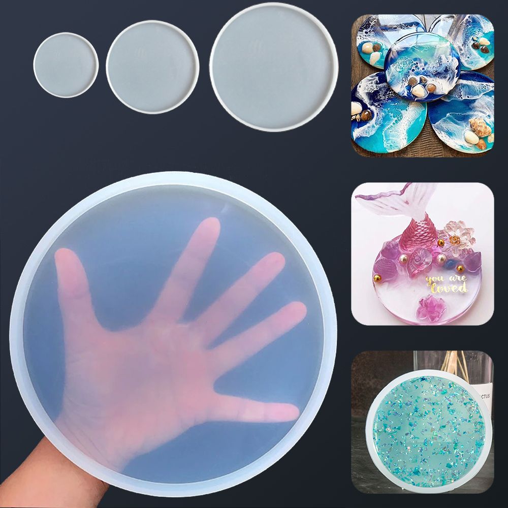 Resin Art Coasters - Przezroczysty płyn Arts okrągła podstawka formy
