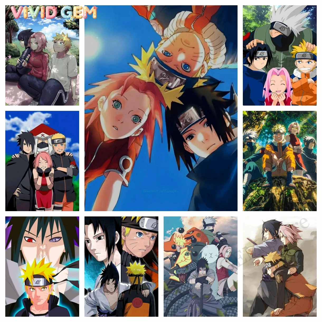 Resin Art Class - VIVID GEM Naruto Shippuden Diamentowa Mozaika