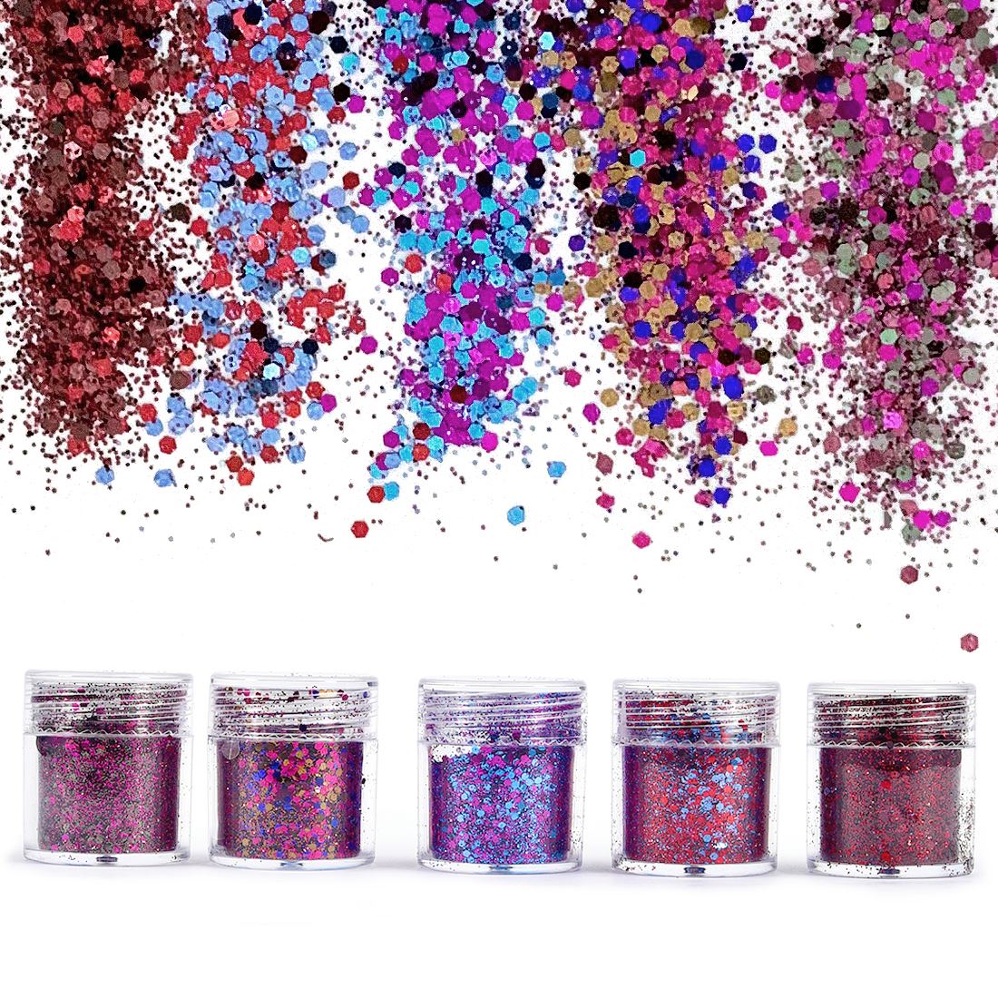 Glitter Powder Resin - 4/5 butelek Błyszczące Brokatowe Puderki do