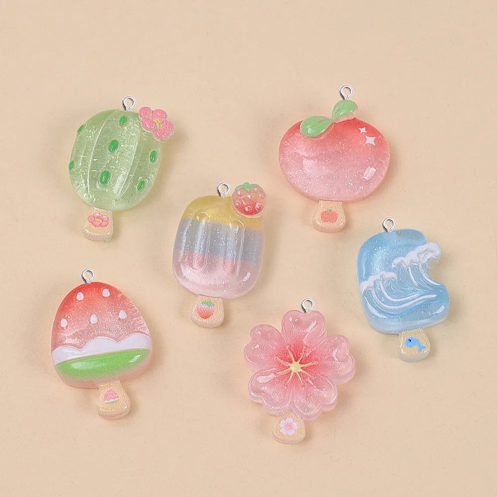 Resin Art Glitter - 10 szt. Urocze letnie zawieszki z