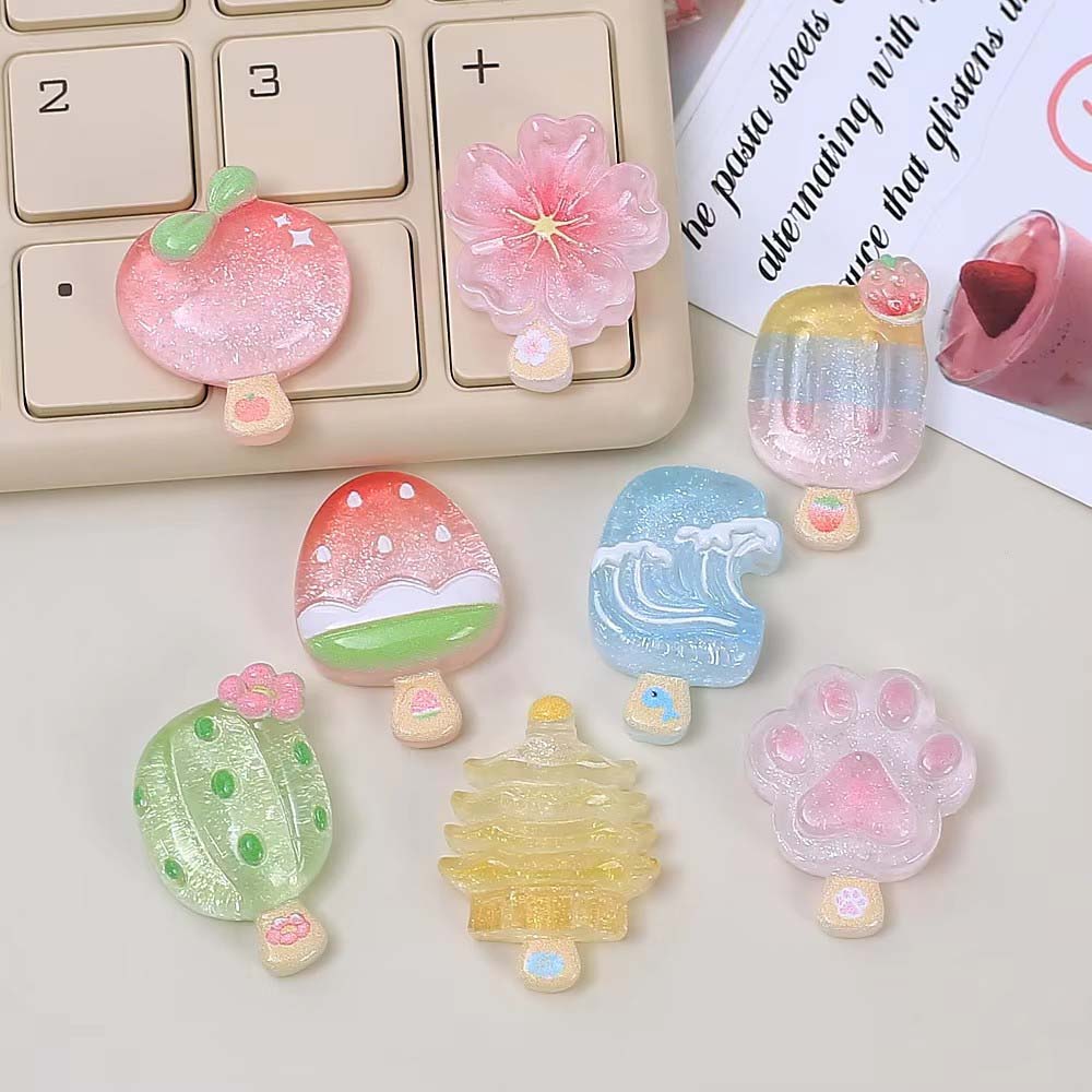 Resin Art Phone Case - 10 szt. Kawaii Przezroczyste Letnie Mini