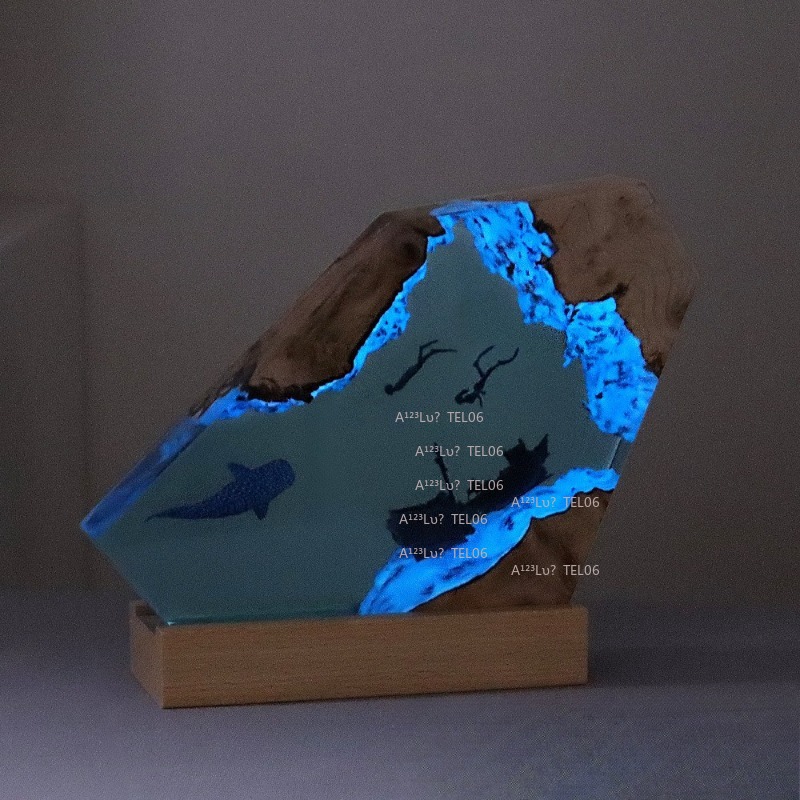 Drewniana lampka nocna z żywic – Resin Art Light recenzja i cena