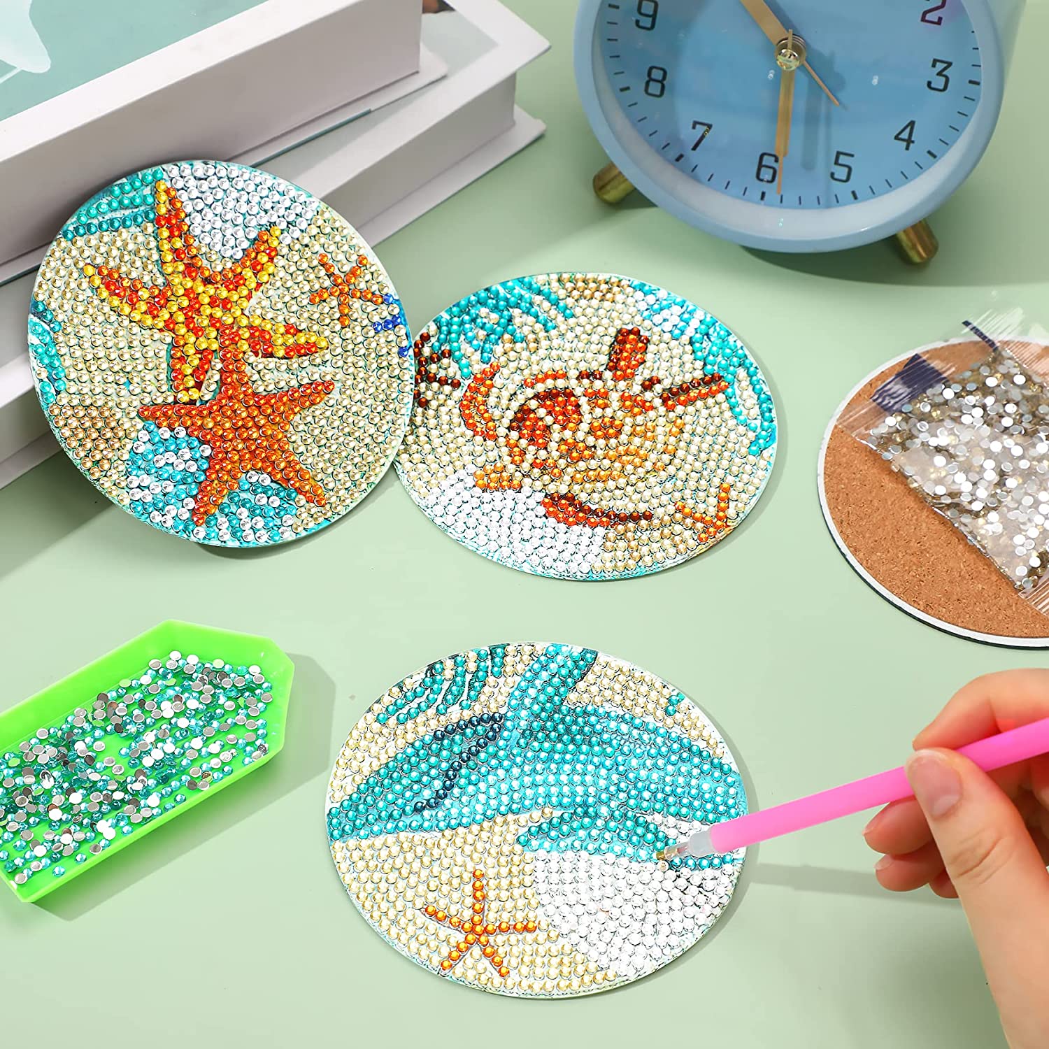 8 sztuk/zestaw DIY diamentowe  – Resin Art Coasters recenzja i cena