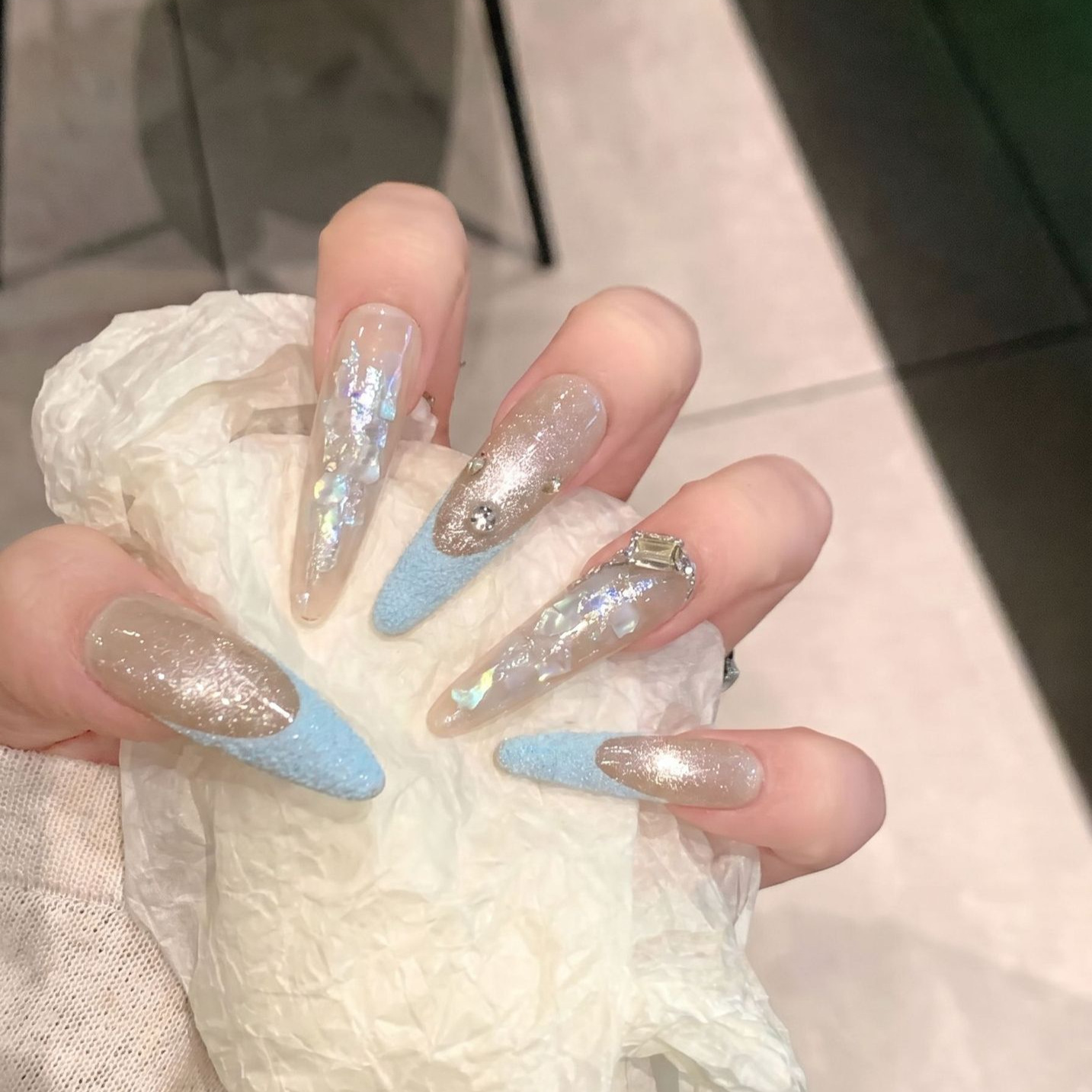 Sztuczne paznokcie 10 szt. Fio – Resin Art Glitter recenzja i cena