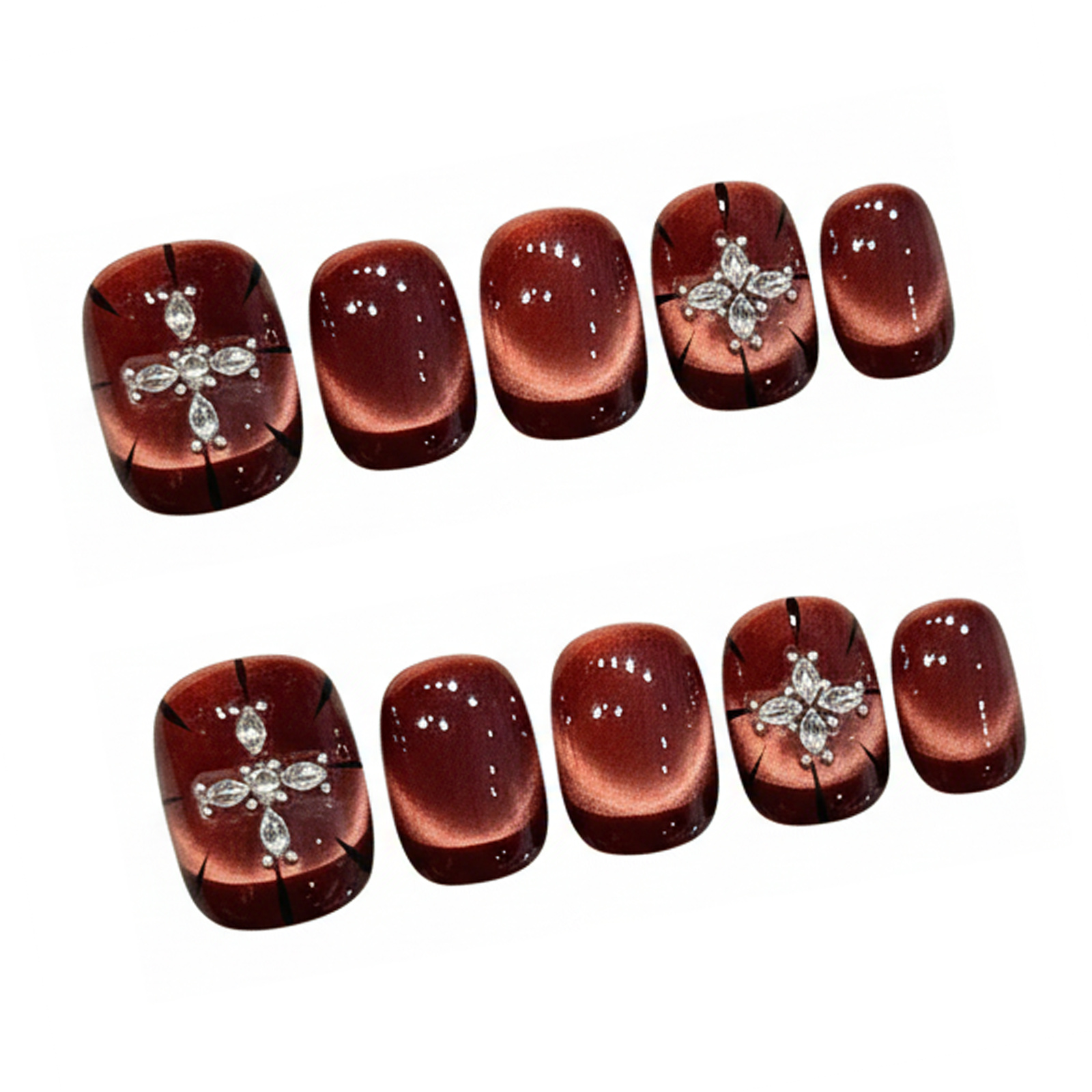 10 szt. sztucznych paznokci w  – Resin Art Glitter recenzja i cena