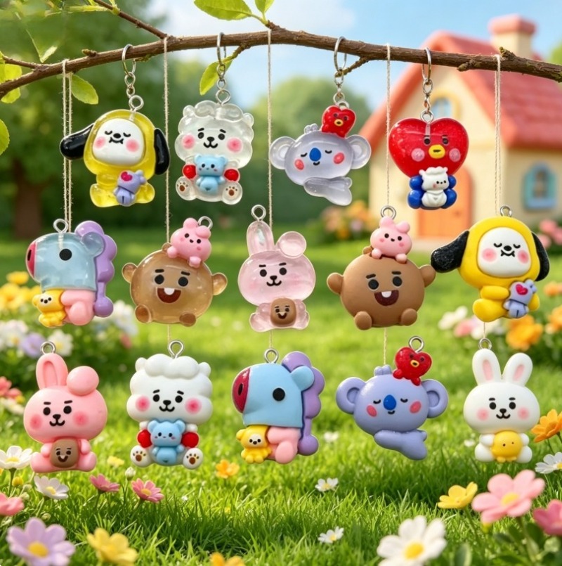 7 szt. BT21 Żywiczne Charmsy z – Resin Art Craft recenzja i cena