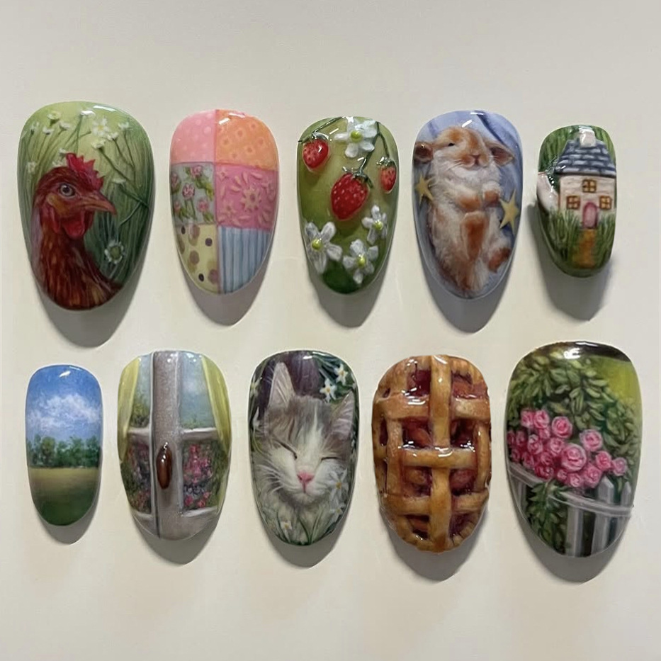 24 szt. Pastoralne, migdałowe  – Resin Art Flowers recenzja i cena