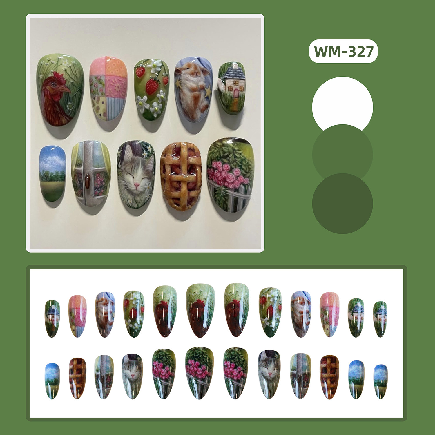 24 szt. Pastoralne, migdałowe  – Resin Art Flowers recenzja i cena