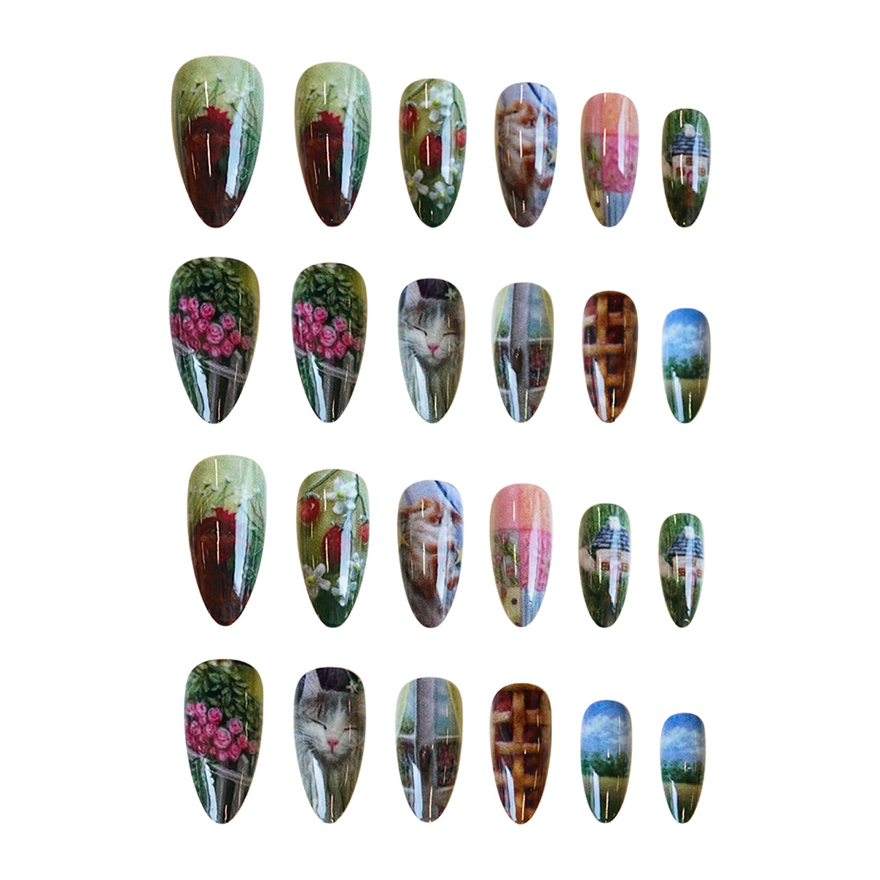 24 szt. Pastoralne, migdałowe  – Resin Art Flowers recenzja i cena