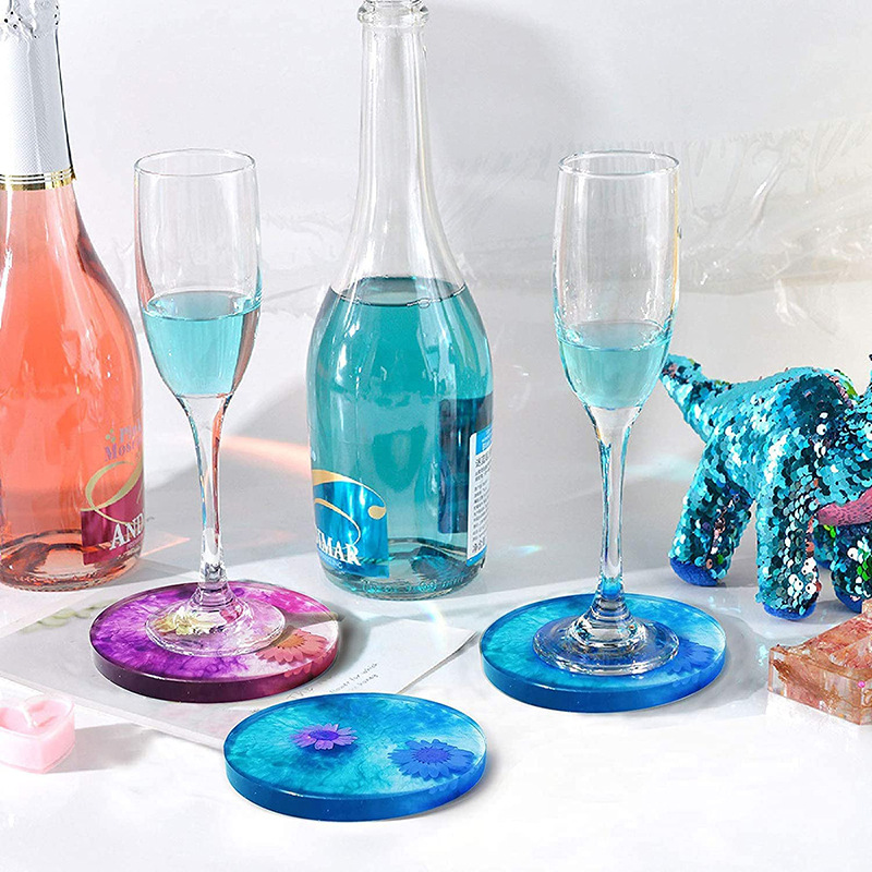Okrągła kwadratowa podstawka s – Resin Art Coasters recenzja i cena